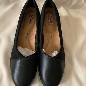 Clarks Black Suttyn Walk Shoes Size 11W